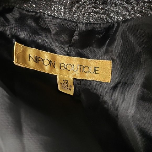 Nipon Boutique metallic gray blazer . size 12 - Picture 8 of 8